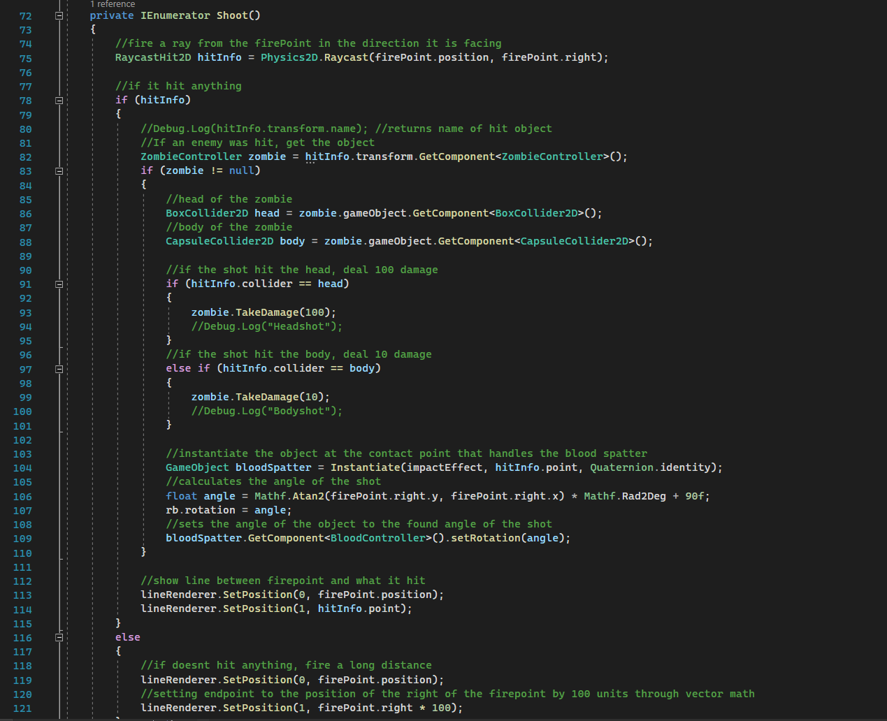 Zombie Game Player Code